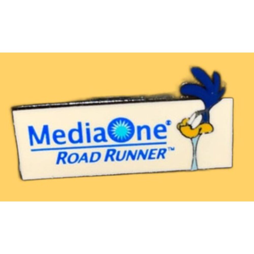 Vtg MediaOne RoadRunner pin